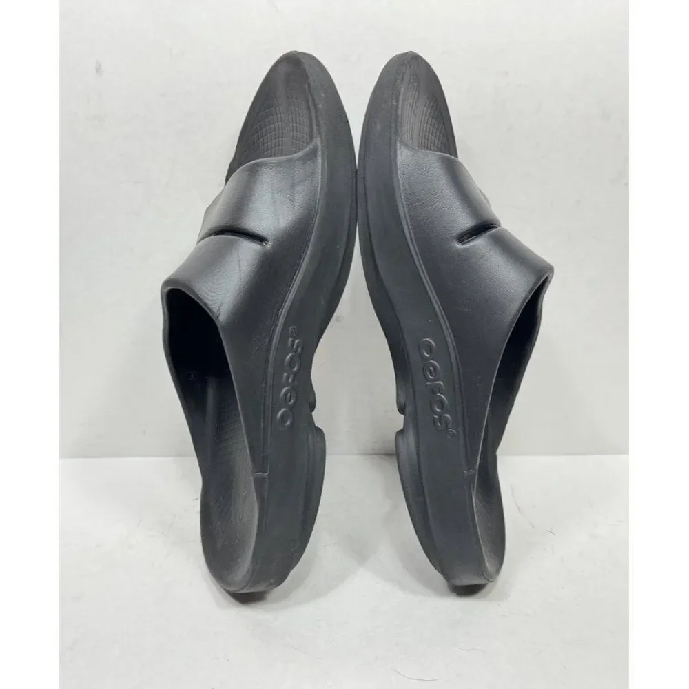 Oofos Ooahh Recovery‎ Men’s Size 9 Black Slide Comfort Sandal Shoes